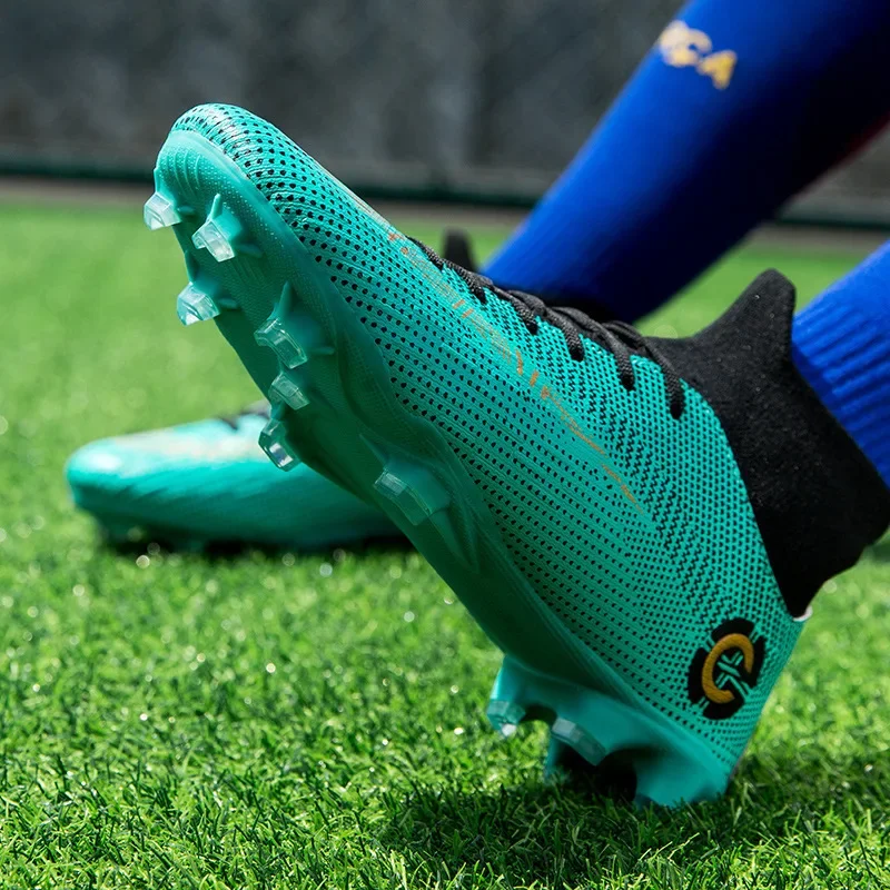 2023 Spring and Summer New High-top Socks and Shoes, Fashionable Men's and Women's Outdoor Sports Shoes, Long Spikes, Football Shoes, Grass Spikes