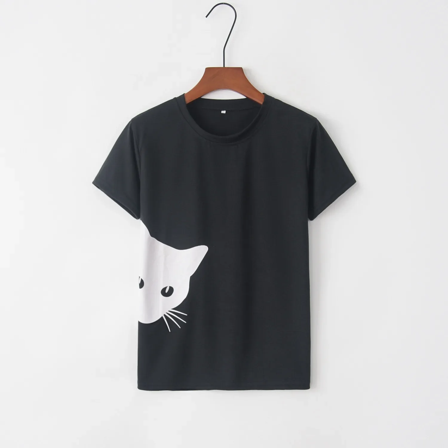 Футболка с коротким рукавом и круглым воротом, AliExpress, европейский стиль, 2020 год, принт, облегающий
