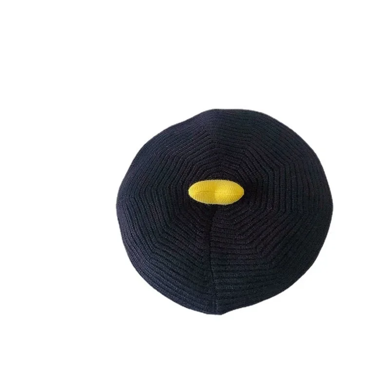 Brand children's hat girl's, knitted cute demi-season beret for early age, western style