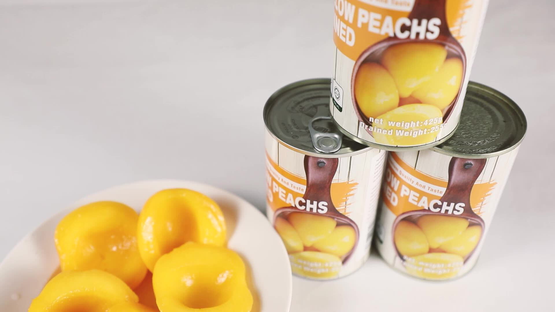 425g/820g/3000g Canned Yellow Peach In Light Syrup Canned Peach Buy