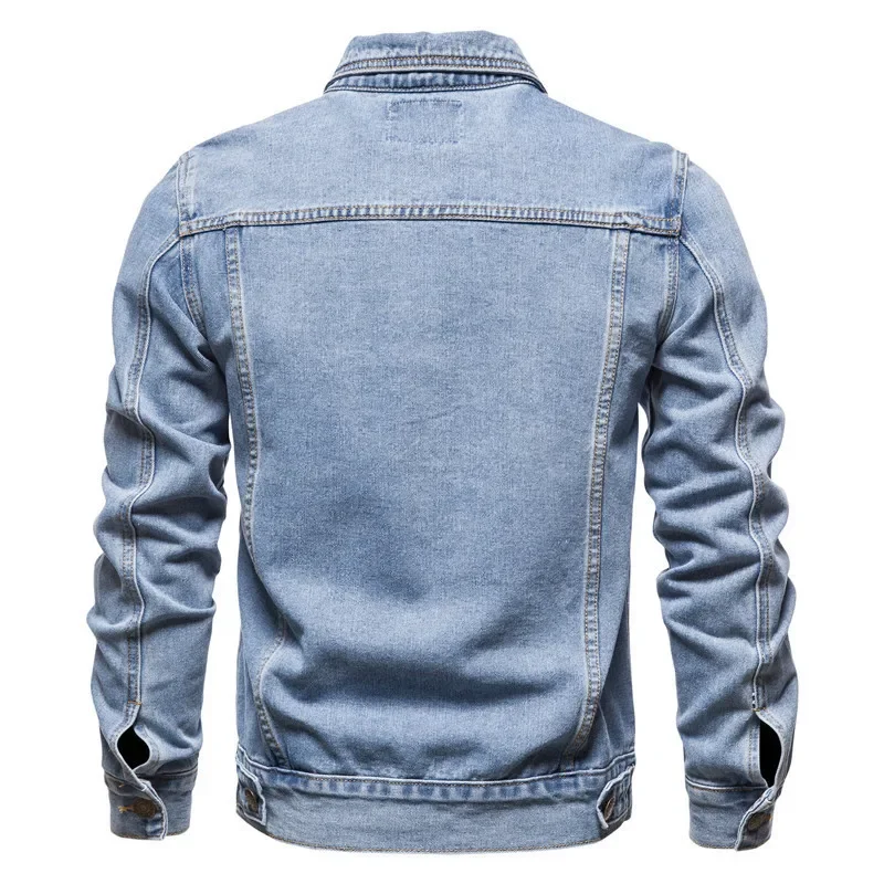 2025 Spring Summer Autumn Men's Denim Jacket Casual Japanese Style Youth Fashion Workwear Denim Outerwear Men's Clothing