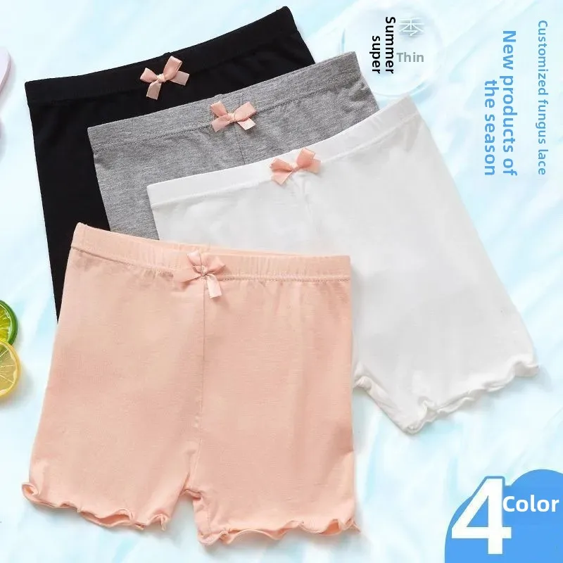 Girls' Safety Shorts Modal Summer Thin Toddler Leggings Shorts for Older Children Anti-Exposure Insurance Underwear