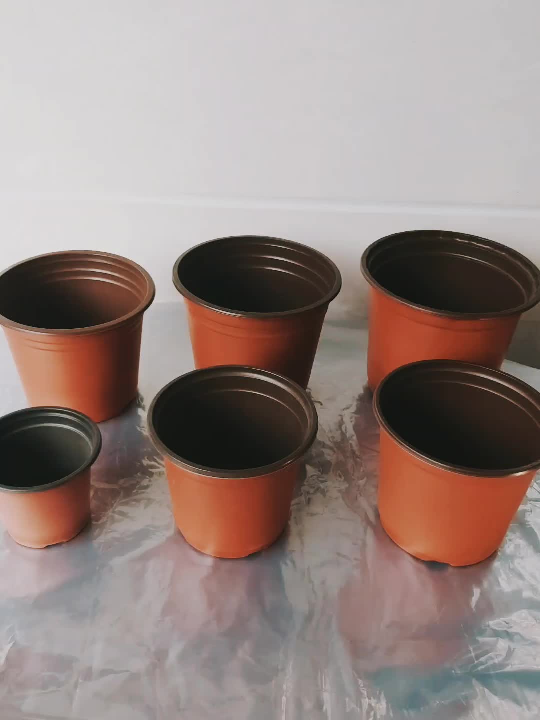 Cheap Price Pp Plastic 4.7" 12 Cm Nursery Pot For Flowers Double Inside