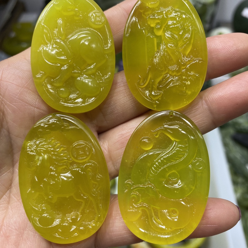 Xiuyu Zodiac Zodiac Pendant Rat Ox Tiger Rabbit Dragon Snake Horse Sheep Monkey Chicken Dog Pig Pendant Natural Jade Pendant Pendant