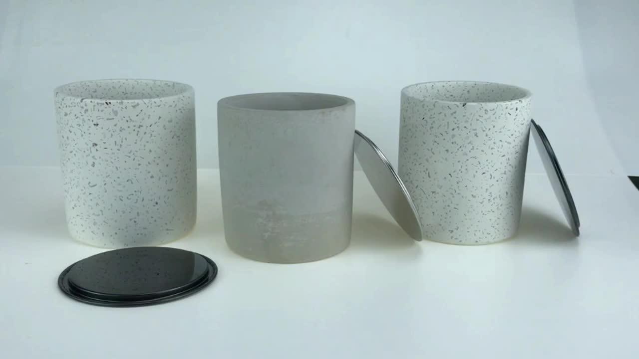 12oz Elegant Candle Jars With Lid Decorating Candle Holders Round