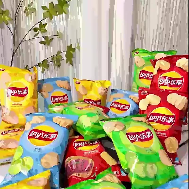 Wholesale Lays Potato Chips Healthy Exotic Fruit Vegetable Snacks Spicy Chips Potato Flakes
