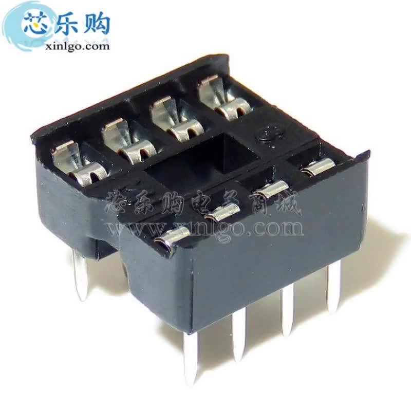 IC插座 8PIN DIP-8 2.54MM IC座 芯片底座 1管60只 全新正品-阿里巴巴