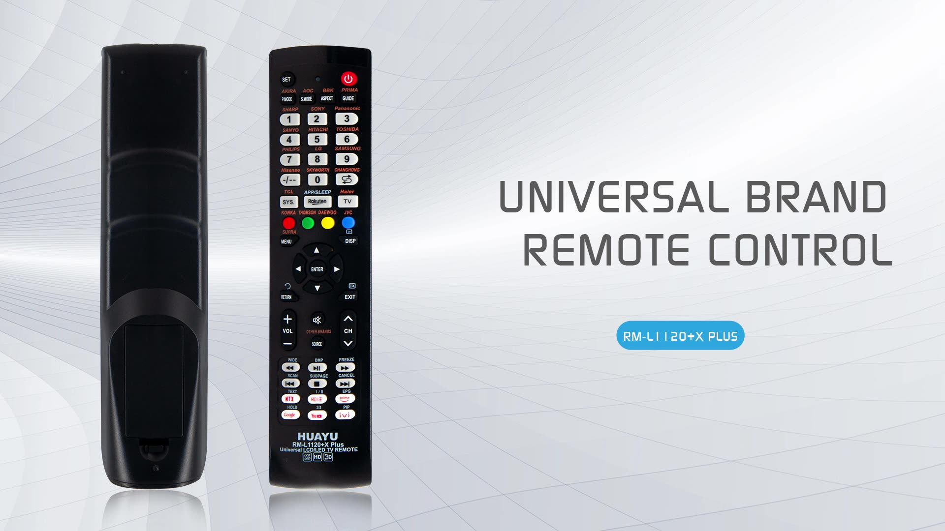 HUAYU RM-L1120+X PLUS Universal Remote Control for Samsung, Sony