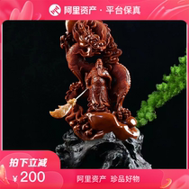One thing one shot (Yulong Guan Gong) natural Shoushan stone craft ornaments hand-carved gifts collection e09