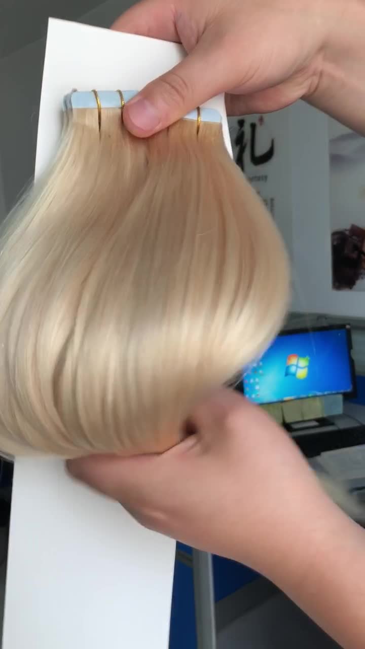 Wholesale 18"22" In Stock 100 Remy Human Hair Invisible Brazilian Double Sided Tape In Hair