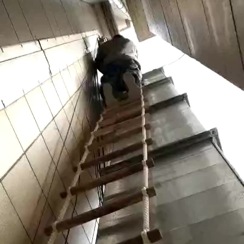 Soái ca mềm thang dây thang cứu hỏa thang huấn luyện ngoài trời leo núi leo dây thoát hiểm móc nhà trẻ em kiểm tra thang dây thợ sơn 