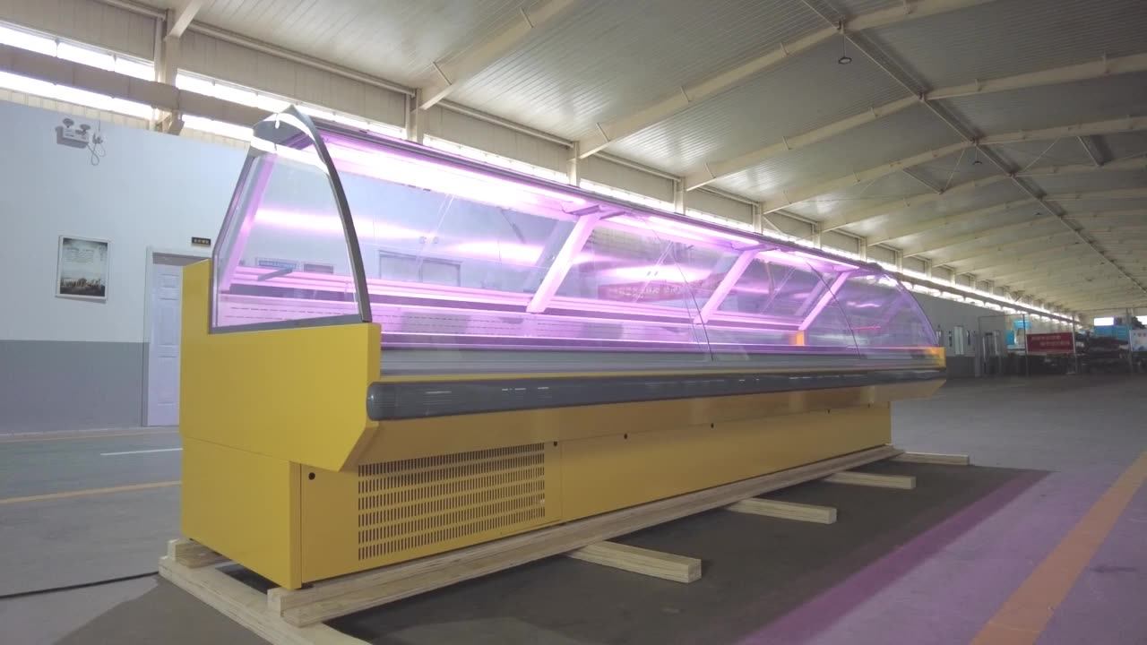 Fresh Meat Open Display Fridge Commercial Meat Freezer Refrigerator