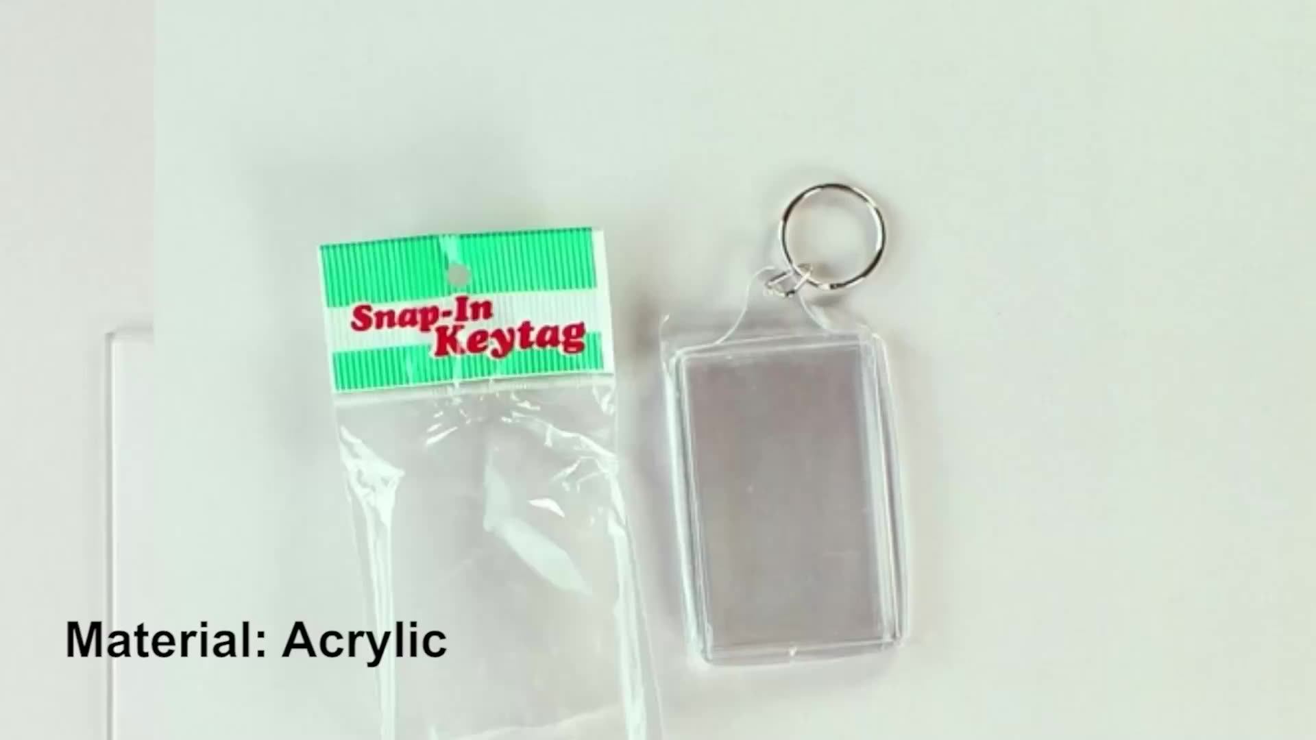 Custom Transparent Acrylic Blank Keychains Blank Logo Plastic Keyring