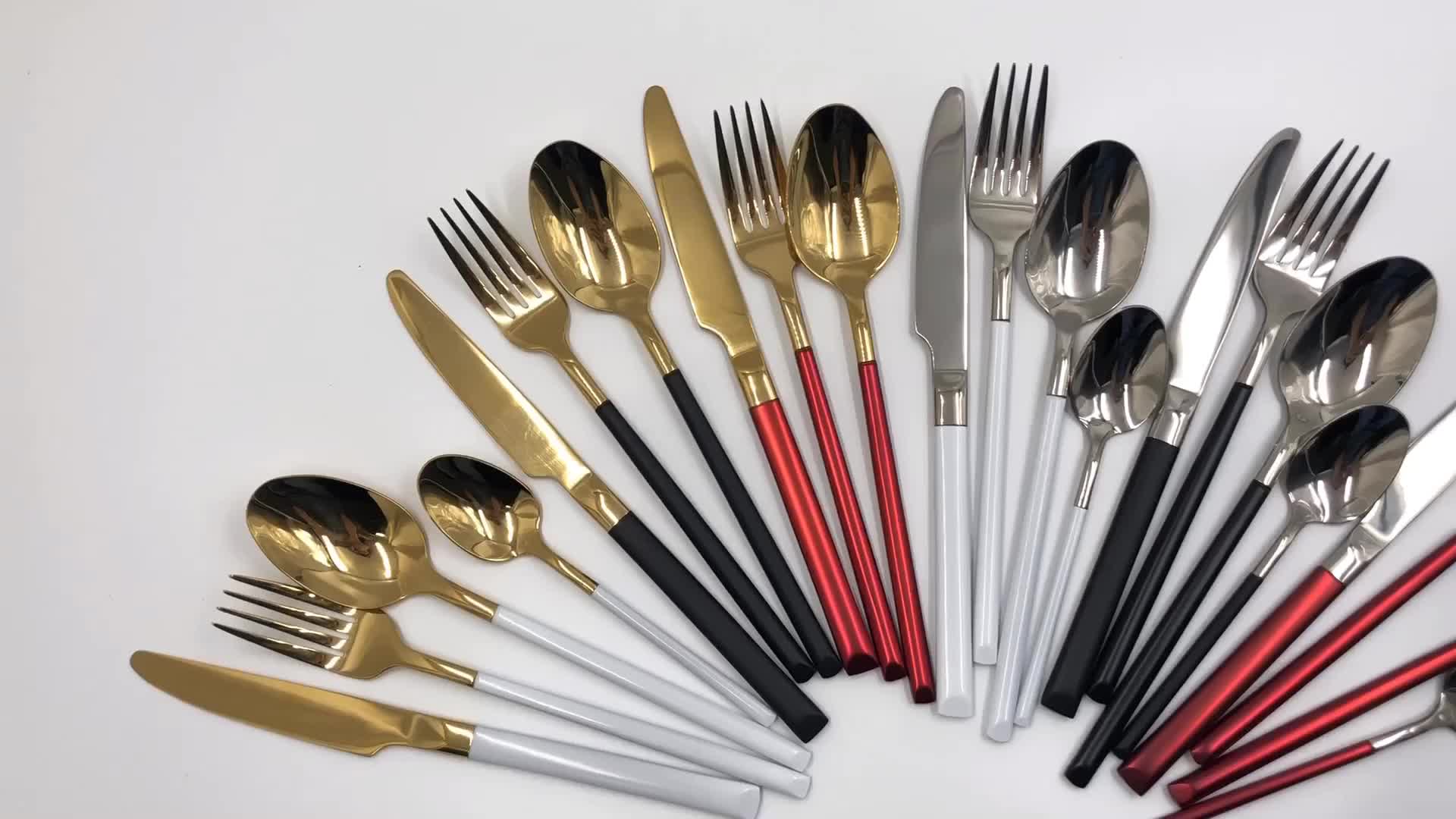 Low Moq 1810 Stainless Steel Cutlery Set,Elegent Wholesale Restaurant
