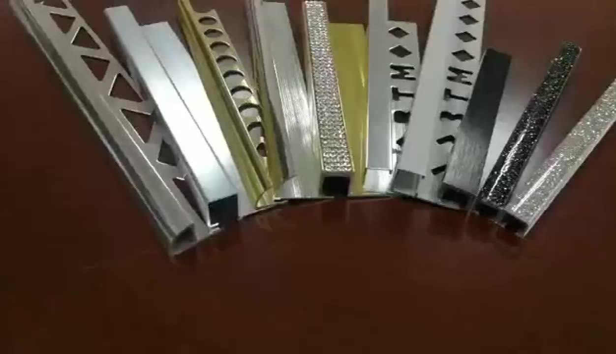 Aluminum Stainless Steel Metal Stair Edge Protection Trim Anti Slip