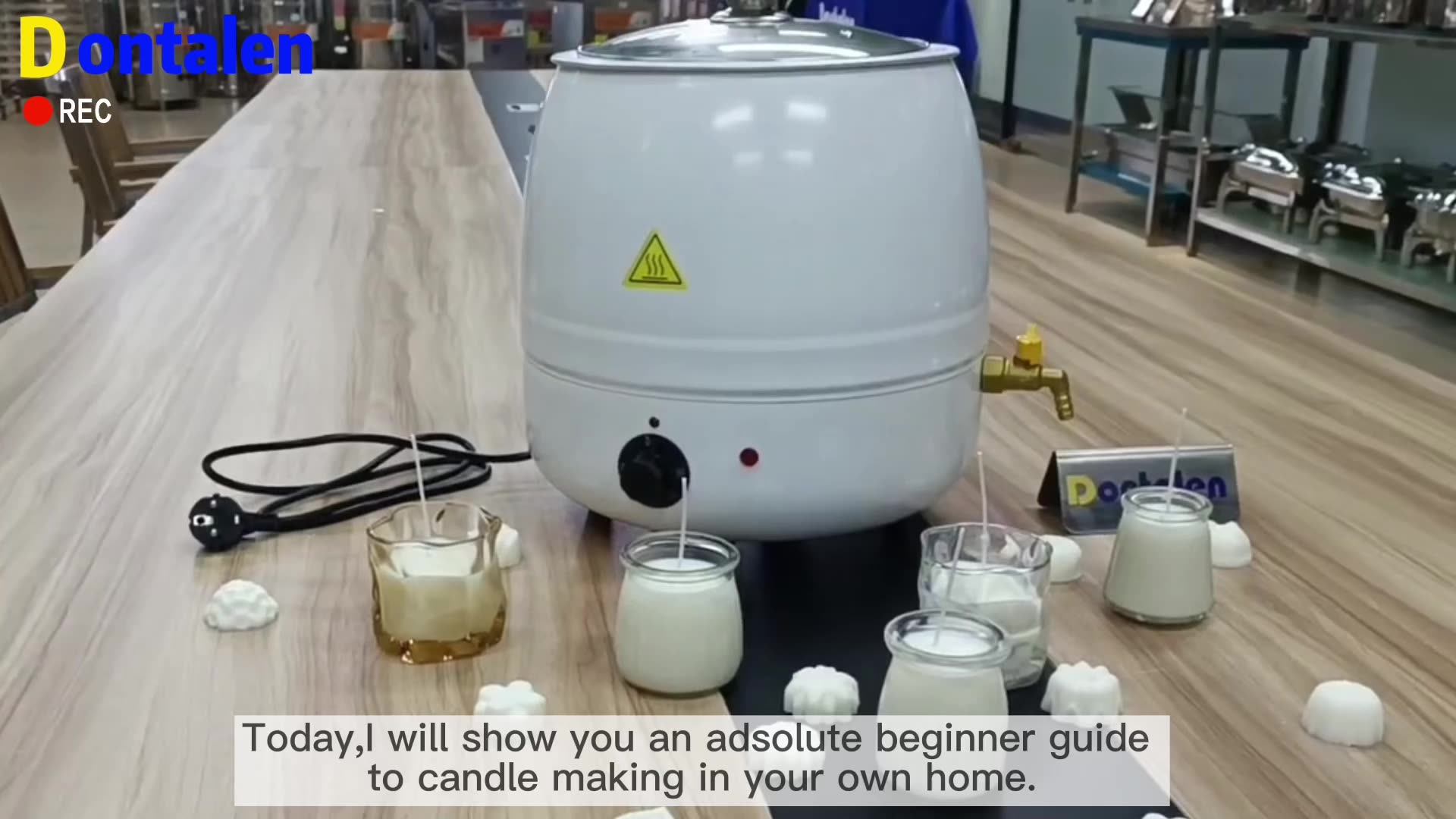 Dontalen Black Color Large Size Stainless Steel Candle Making Kit Machine Electric Melting