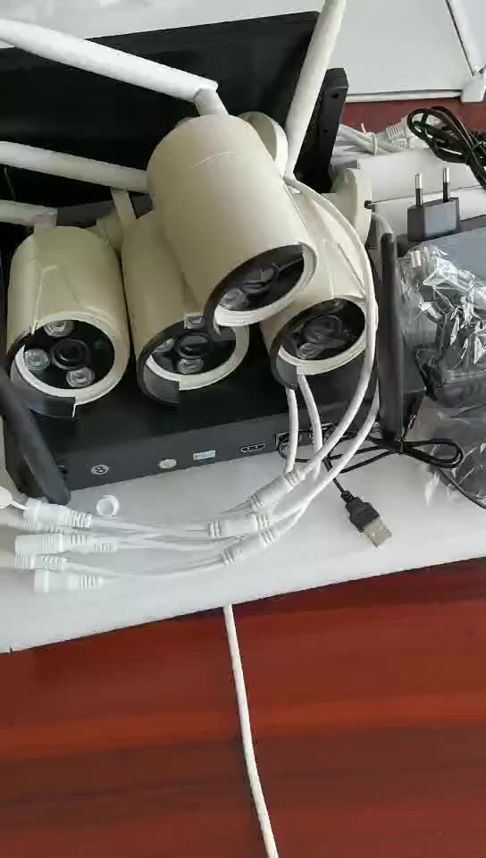 4ch Cctv System Wireless Nvr Kit 4pcs 2mp Ir Outdoor P2p Wifi Ip Cctv
