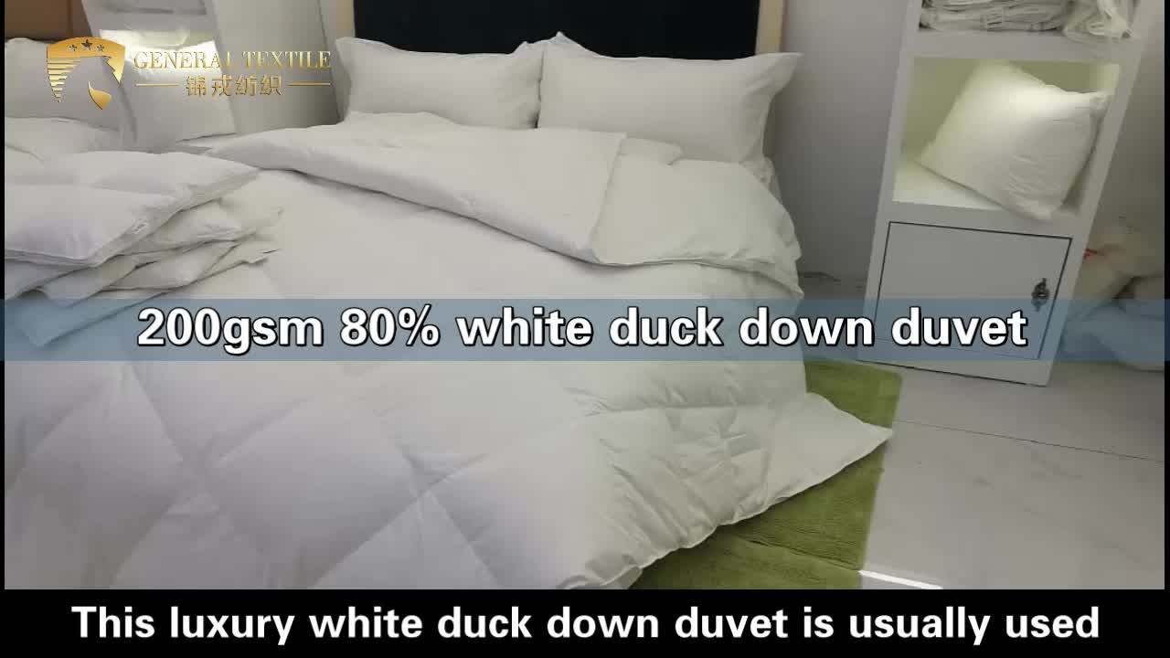 Luxury Dubai 80s Cotton Double Size 80 White Goose Down Bed Comforter