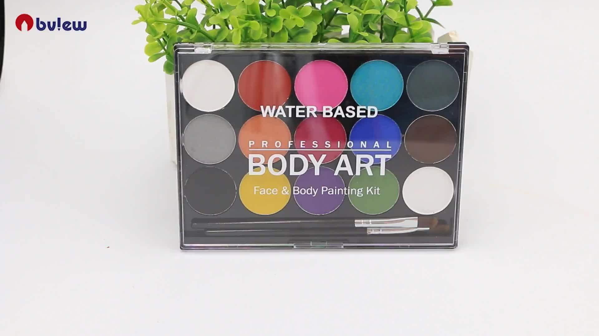 Hypoallergenic Safe Nontoxic Water Based Face Body Paint Kit For