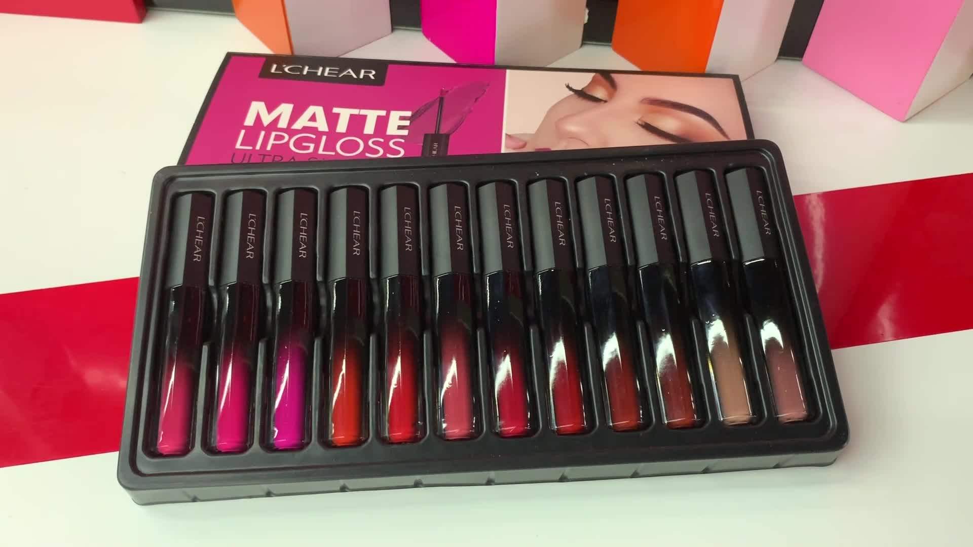 Lchear Dq1133 12 Colors Ultra Smooth Matte Moisture Lip Gloss 3.4g Net