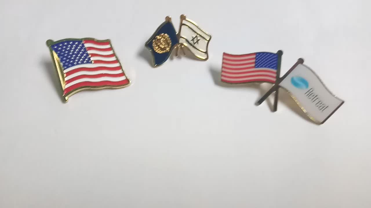Custom Usa And Other Countries Flag Pins Buy Double Flag Pins,Country