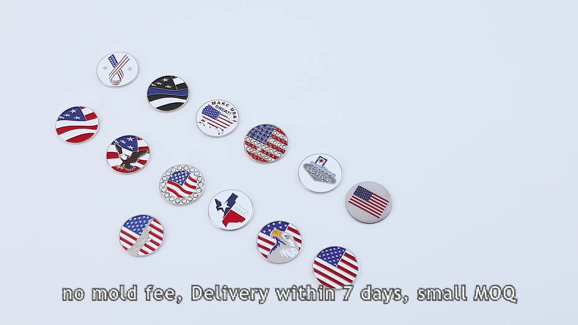 Wholesale Unique Promotional Gifts Golf Ball Marker Cheap Metal Golf