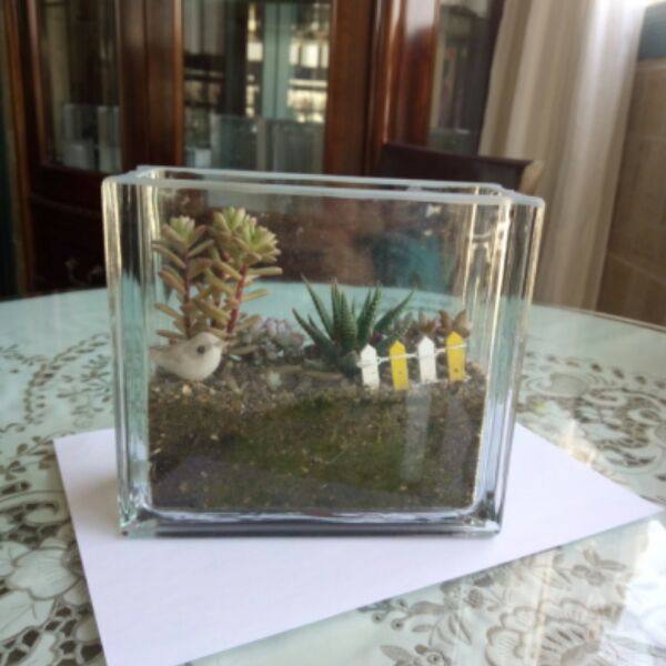 Glass brick-and-mortar postman with a variety of difference in price