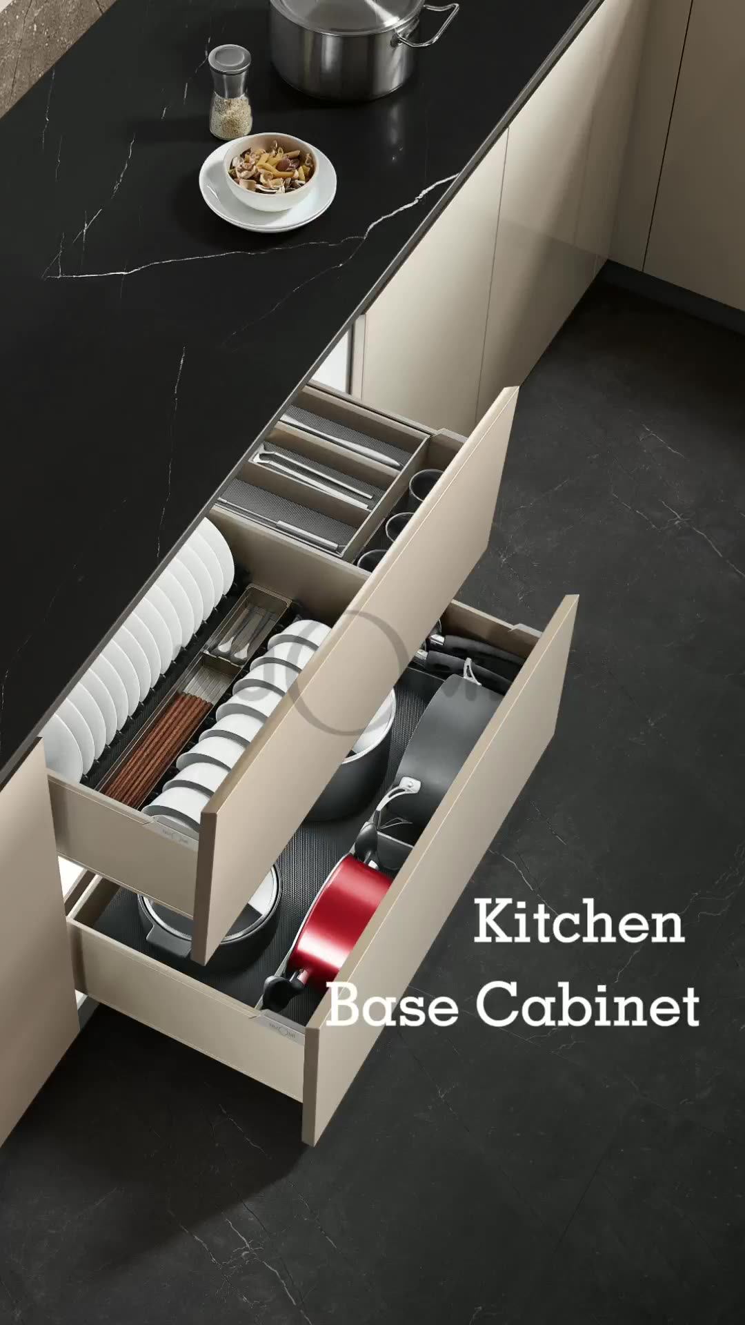 Nuomi Encanto Series Kitchen Storage Organizer Fittings Aluminium Sofe Closing Pull Out