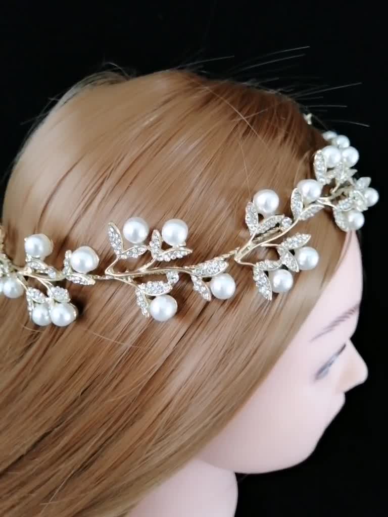 Large Ivory Full Pearl Headbands Trendy Women Hairbands Girl new Luxury Fas A3K8 Large Ivory Full Pearl Headbands Trendy Women Hairbands Girl new Luxury Fas A3K8