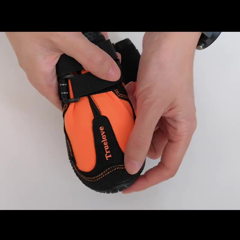 Truelove Reflective Waterproof Dog Shoes Rubber Sole Anti Slip Winter