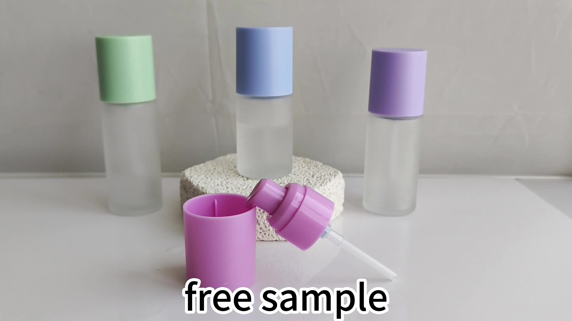 Cosmetic Packaging Round Empty Glass Lotion Bottle Glass Jar Lotion