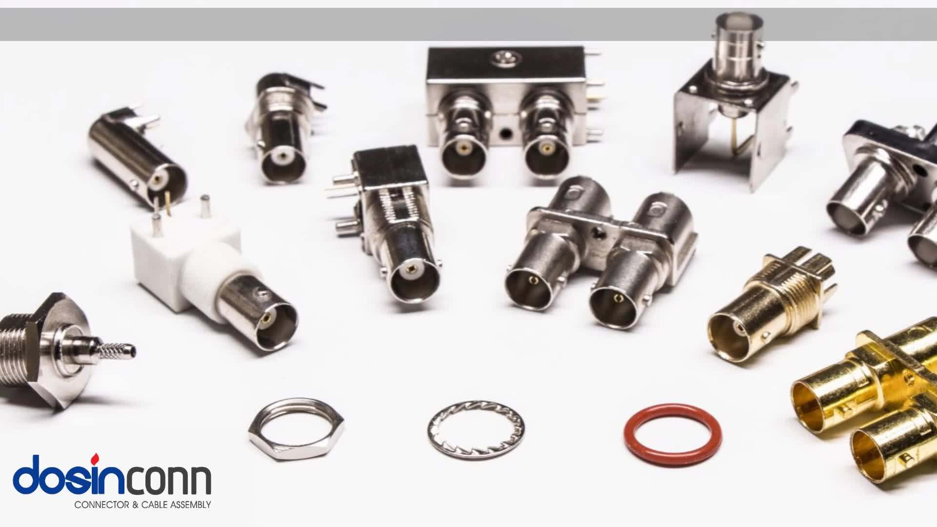 Straight Female Sma Connector Bulkhead Crimp Type For Cable Connector