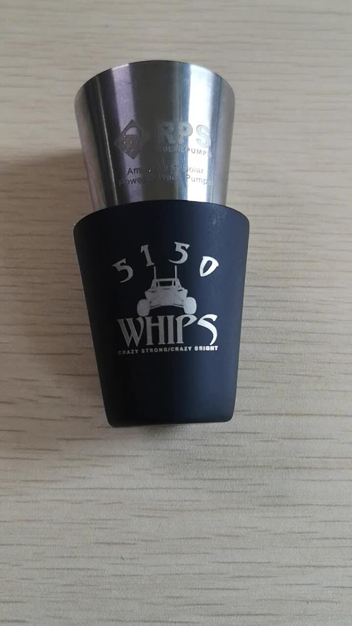 Custommade Stainless Steel Pint Laser Engraving Logo Spray Paint Shot