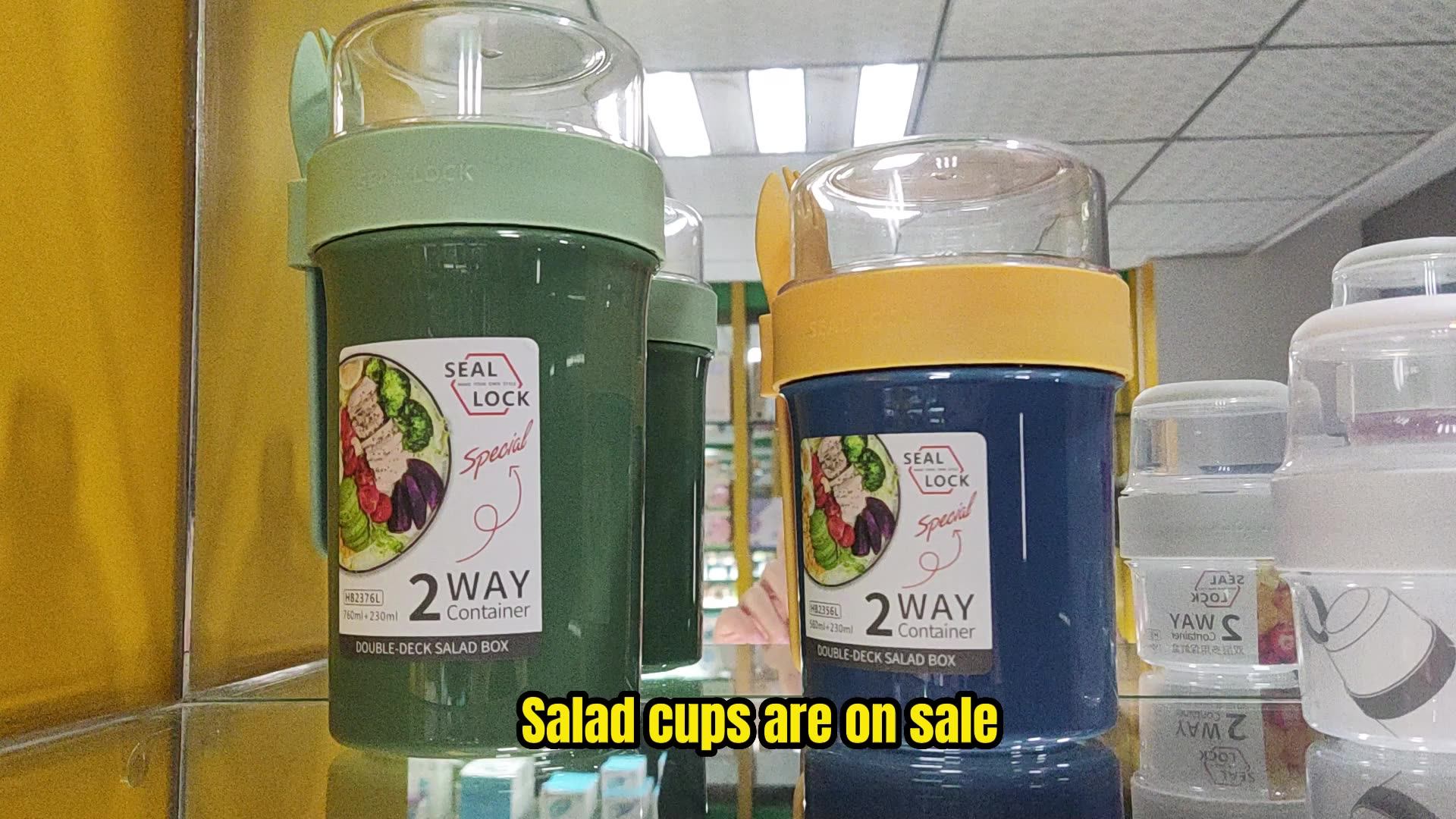 Portable Bpa Free Cereal Breakfast Cup To Go Overnight Oats Jar Plastic