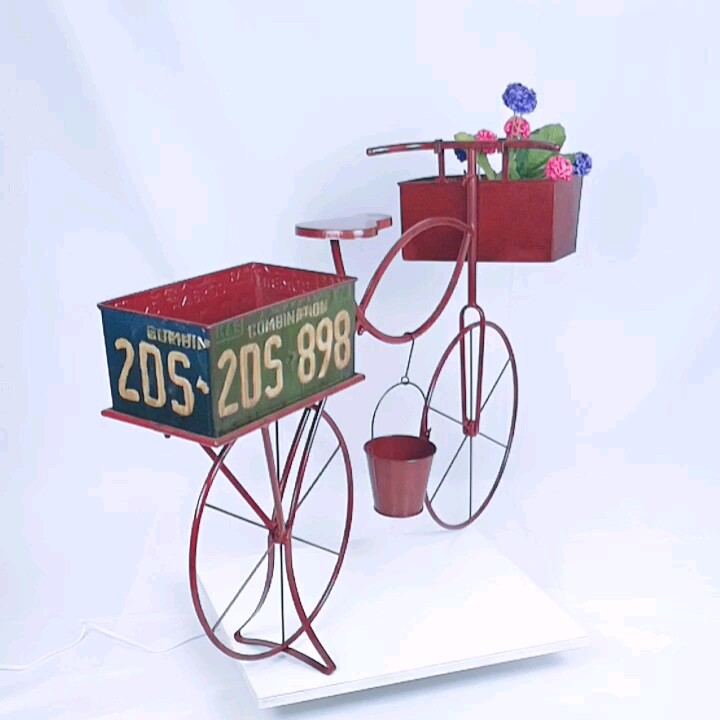 Wrought Iron Bicycle Flower Planters For Garden Or Yard Buy Flower