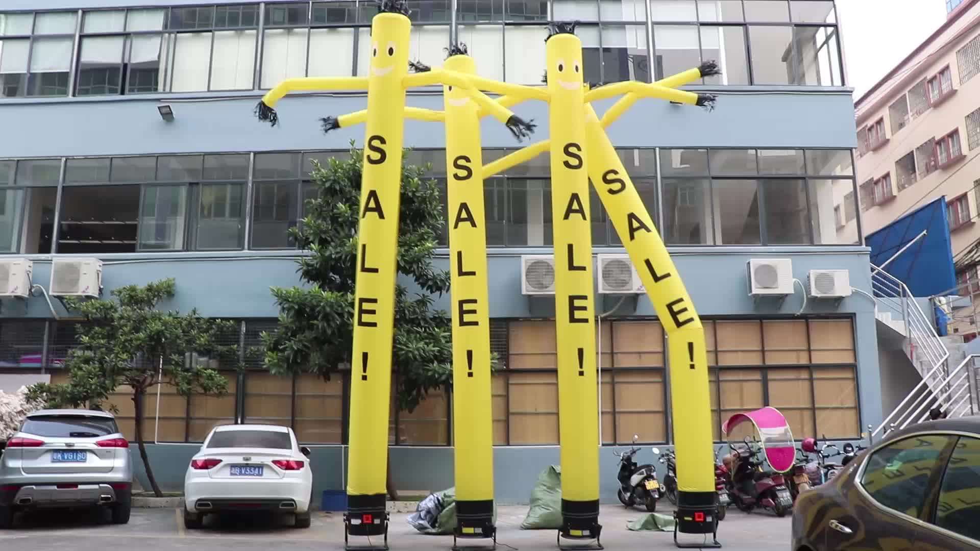 Commercial Advertising Double Legs Air Tube Man Inflatable Dancer