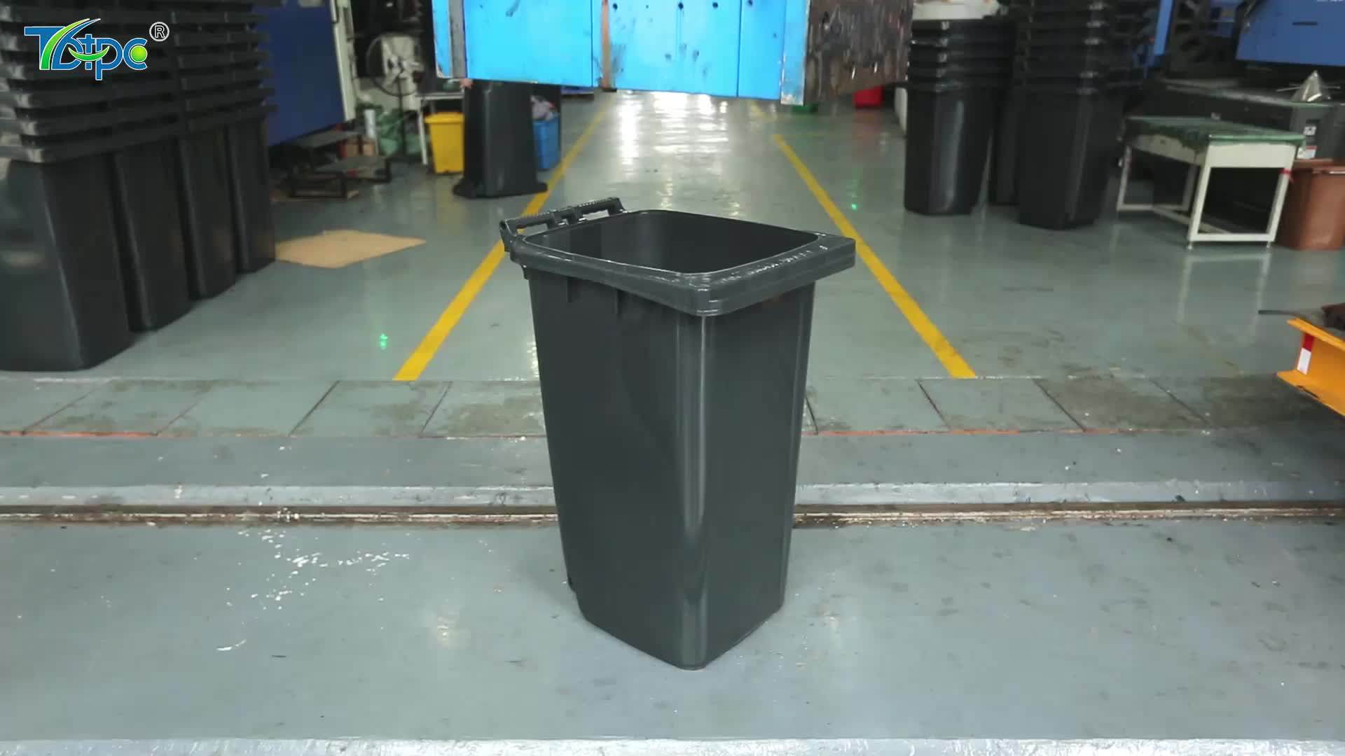 Black Garbage Bin 360 Liter Container Plastic For Waste 360 L Trash Bin