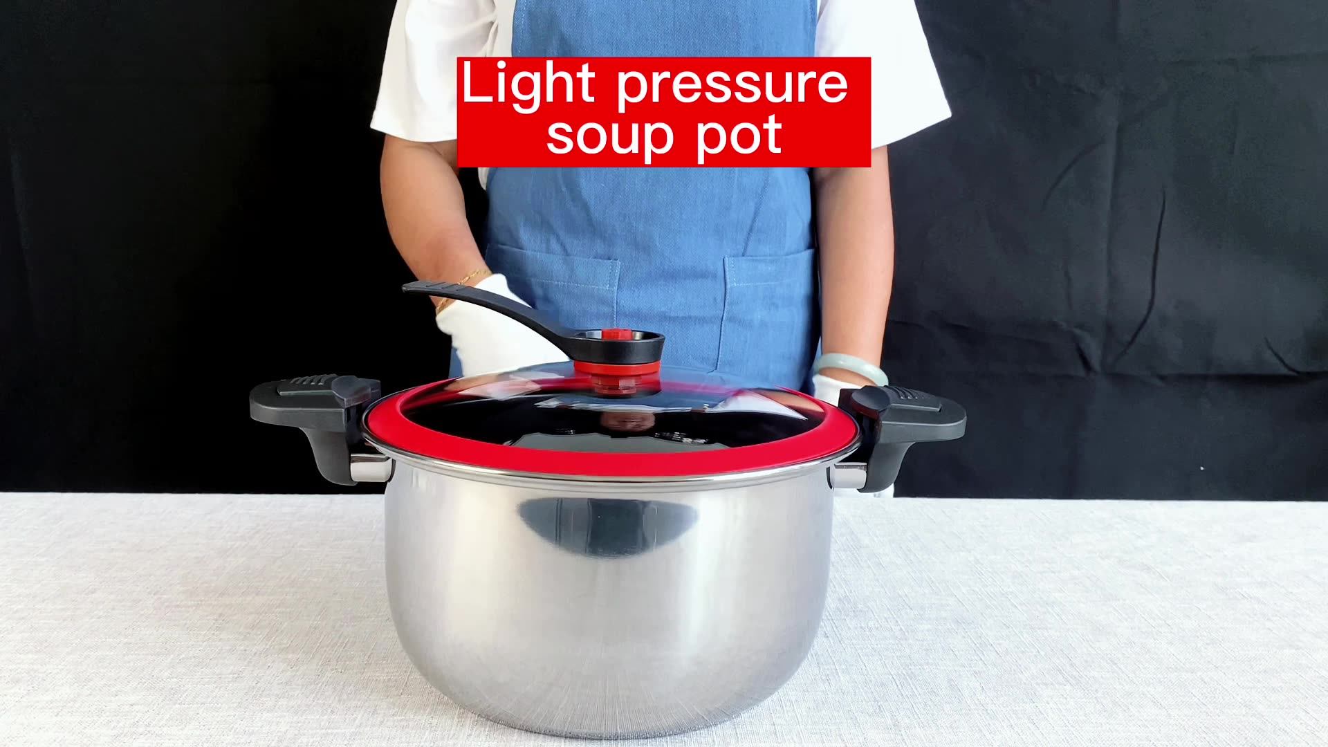 27cm Micro Pressure Cooking Pot Large Capacity Pressure Cooker 410 Stainless Steel