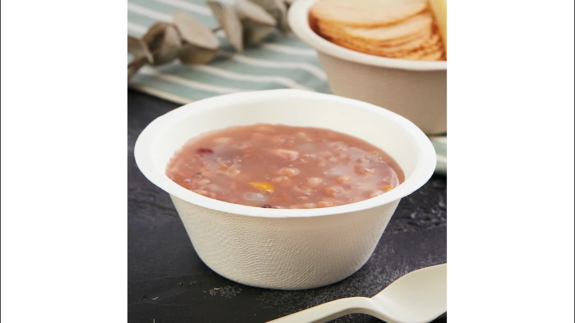9 Oz Biodegradable Disposable Pasta Bowl,Noodle Soup Bowl Dessert Bowls