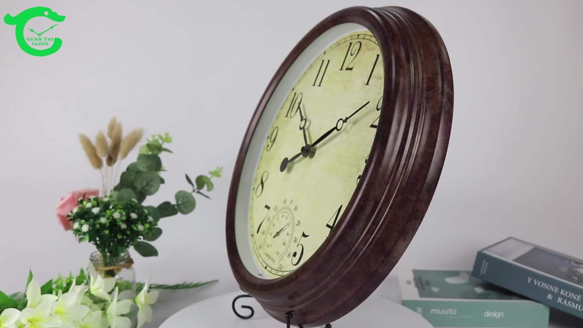 Retro Wall Clock Outdoor With Barometer And Thermometer Buy Wall