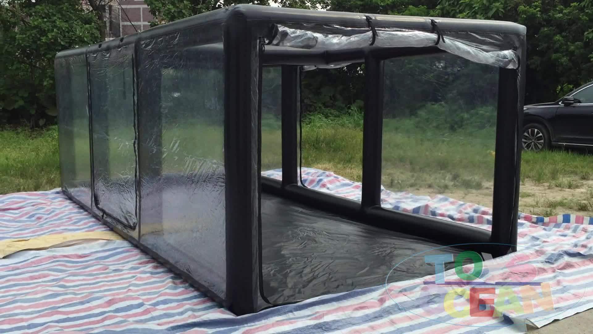 Customizable Outdoor Inflatable Car Tent Car Garage For Dust Prevention