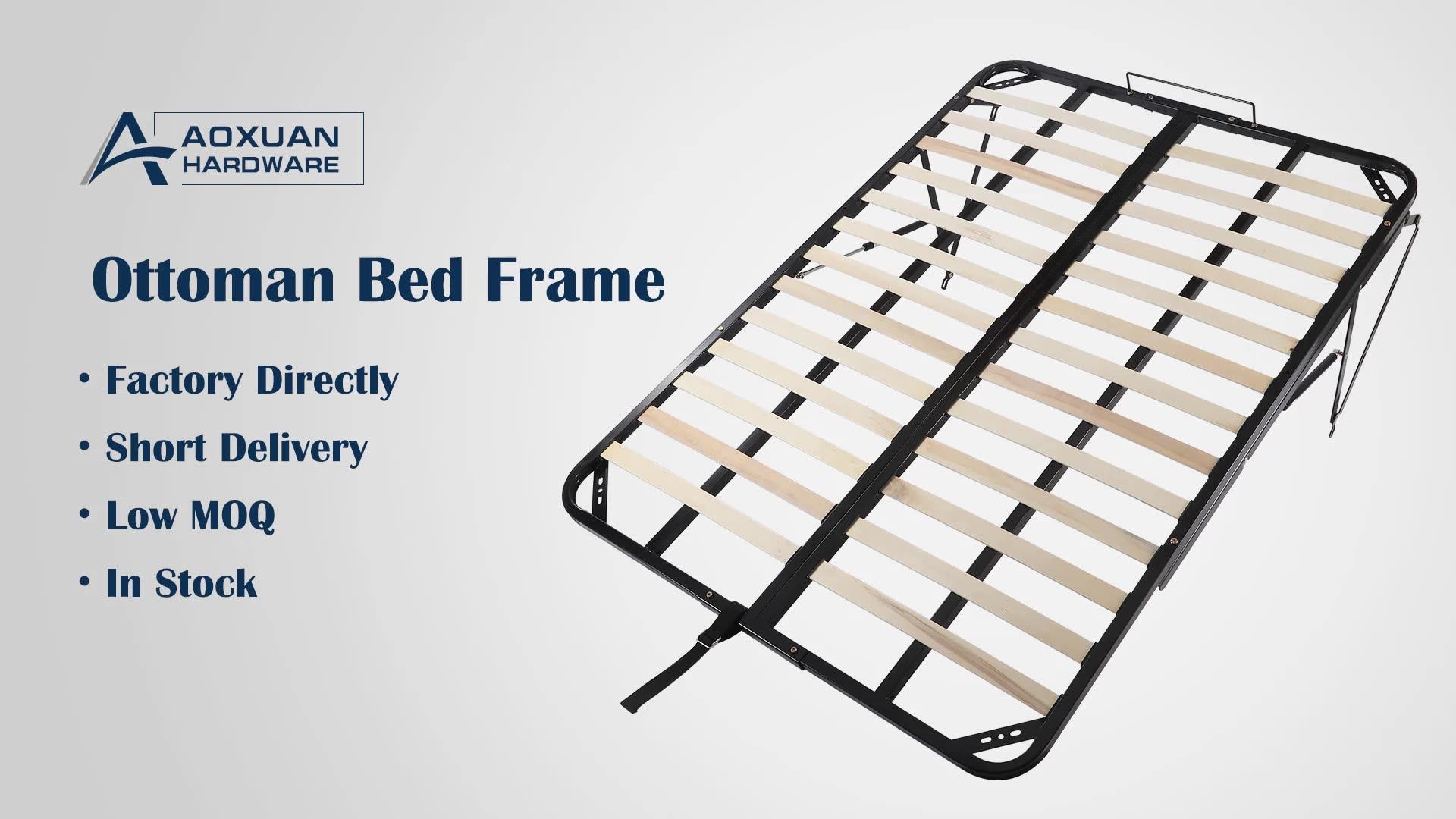Factory Price Bedroom Furniture Double Carbon Steel Slatted Folding Bed
