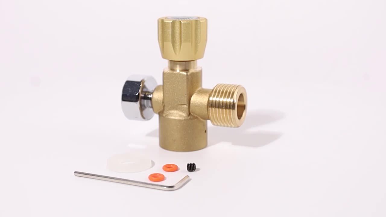 Adattatore Per Bombola CO2 Con Regolatore 0-3000psi - Connettore TR21-4 Per Soda, Birra E Bevande