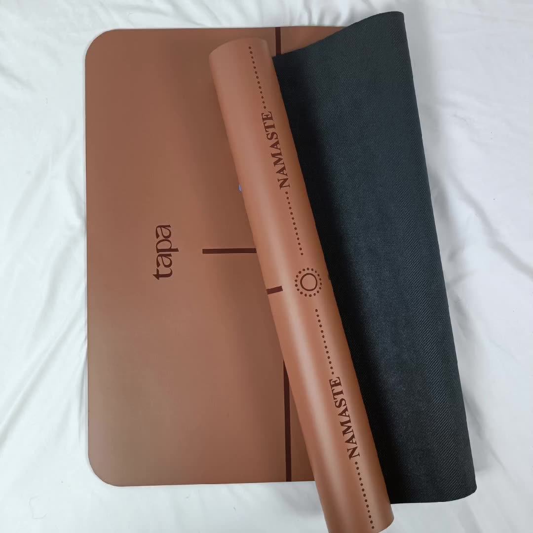 High Quality Natural Rubber Yoga Mat With Body Lines Eco Friendly