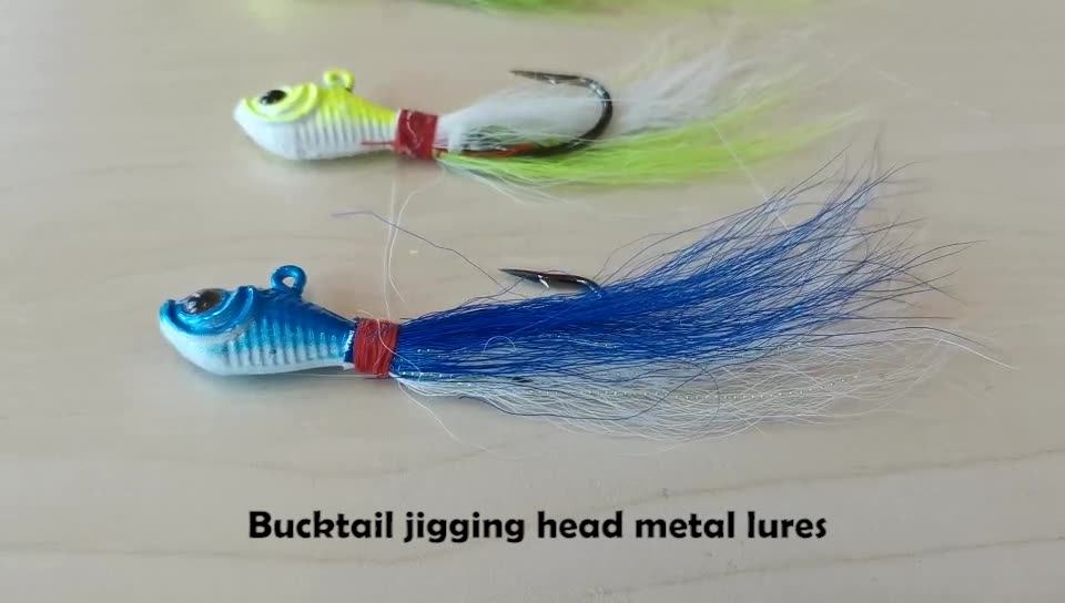 Newbility High Quality Deer Tail Hair Lead Hook Lead Bucktail Jig Head Buy Lead Jig Lure,Skirt