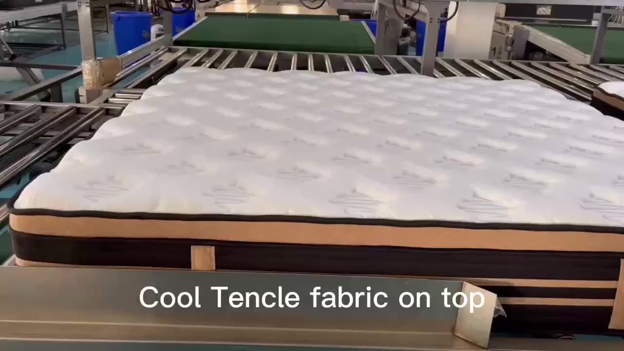 Extra Large Hotel Bed Coconut Pocket Coils Spring Mattress Topper Gel Memory Foam Mattress 4