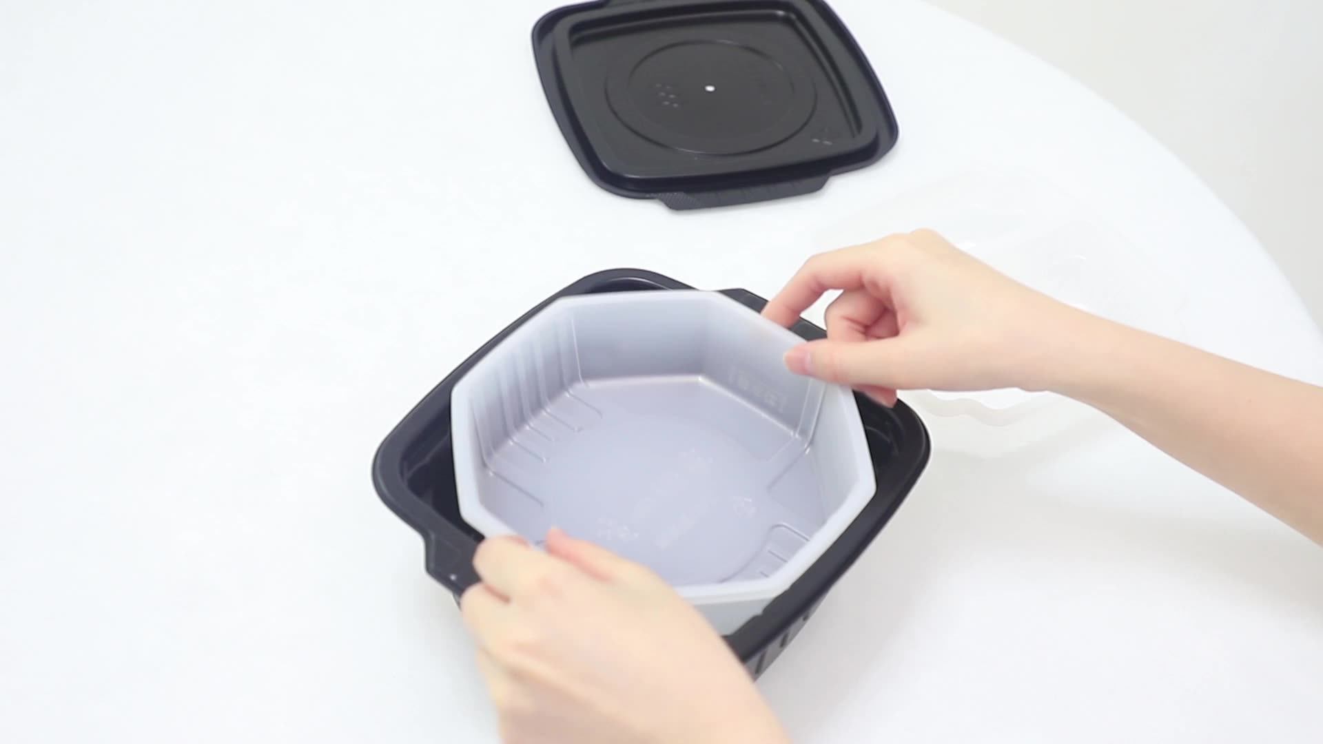 Custom Disposable Thermos Compartment Self Heating Instant Lunch Box