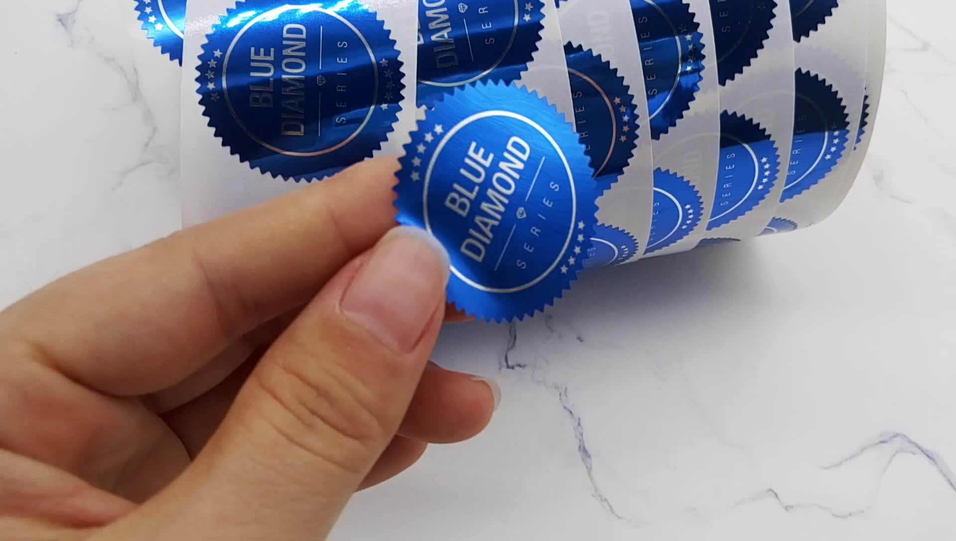Wholesale Waterproof Logo Printed Round Stickers,Self Adhesive Qc