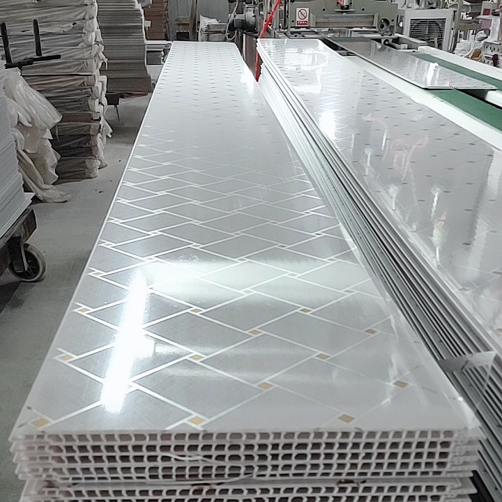 High Quality Cutline Grey Tile Effect Bathroom Pvc Wall Panels Shower