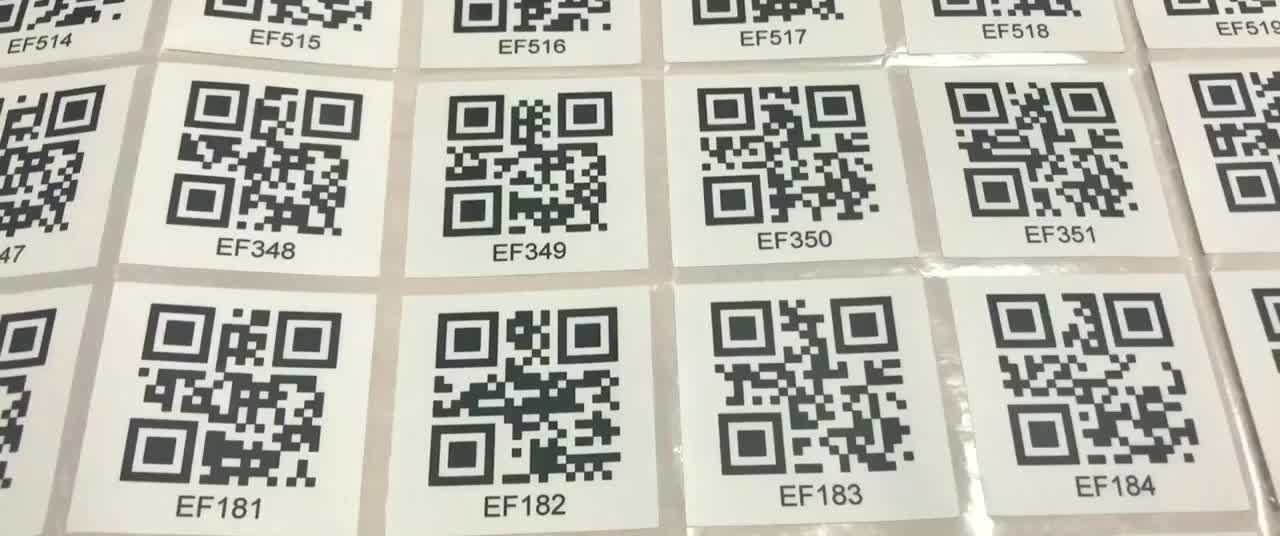 Waterproof Paper Label Printing Qr Code Sticker In Digital Printing